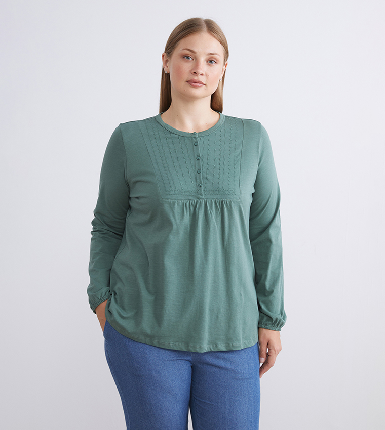 Embroidered Long Sleeves Top