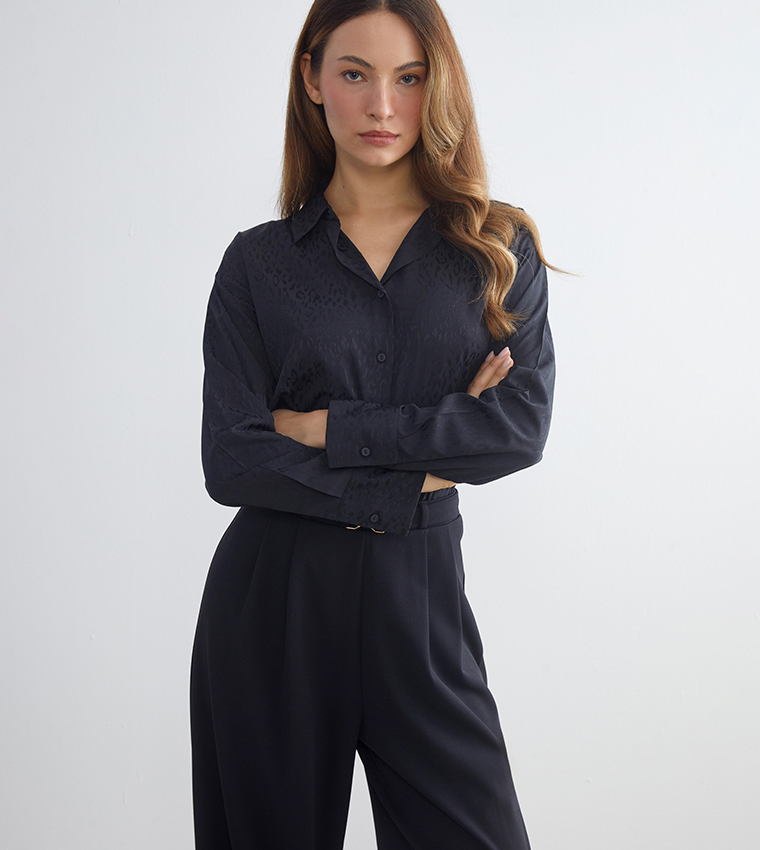 Textured Long Sleeves Shirt