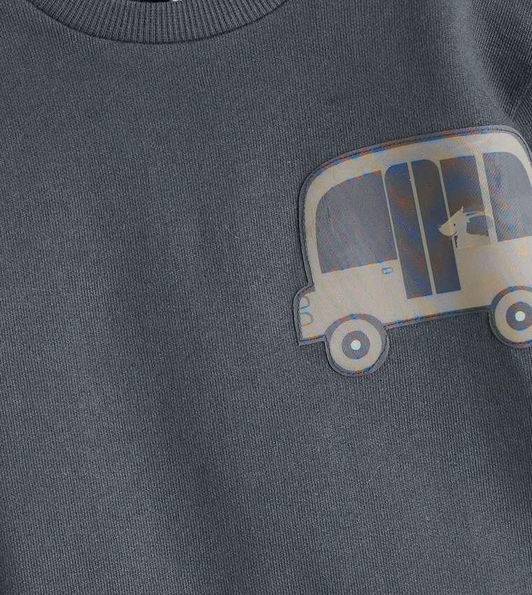 Printed Crew Neck Clothing Set