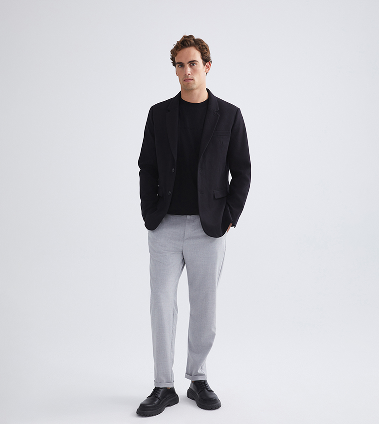 Solid Slim Fit Blazer