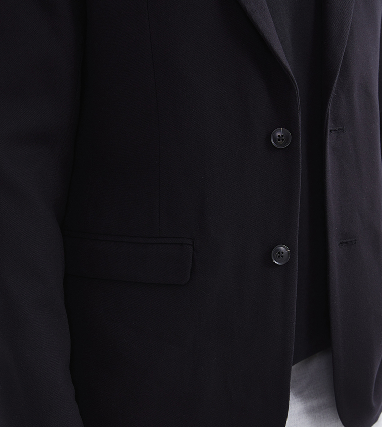 Solid Slim Fit Blazer