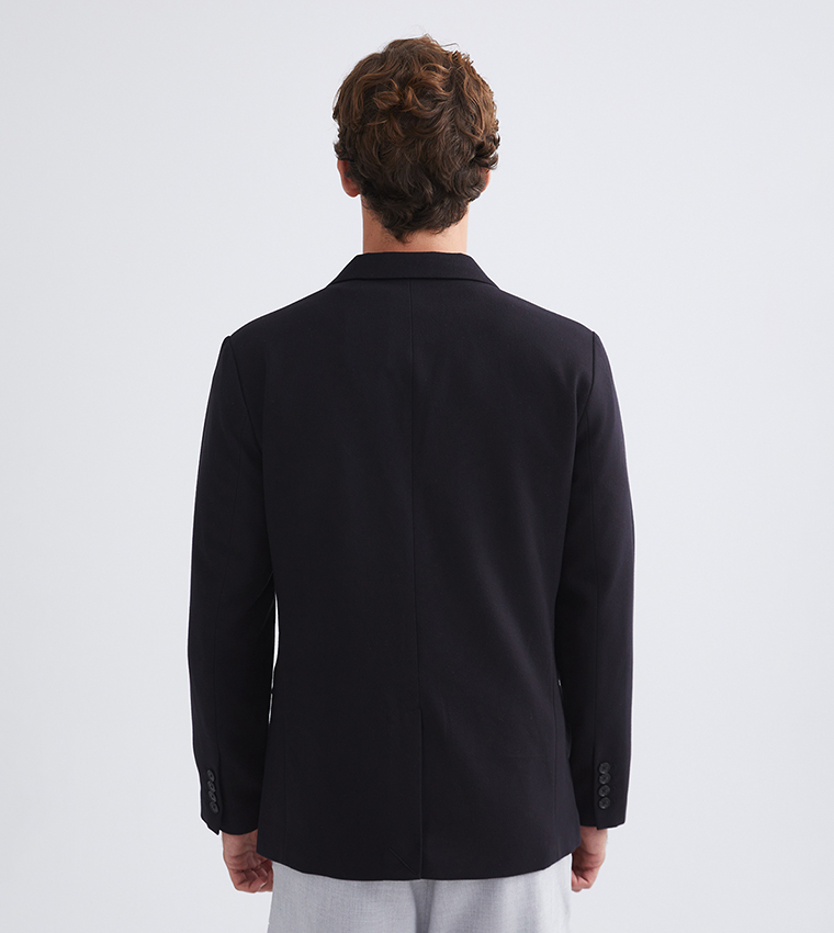 Solid Slim Fit Blazer