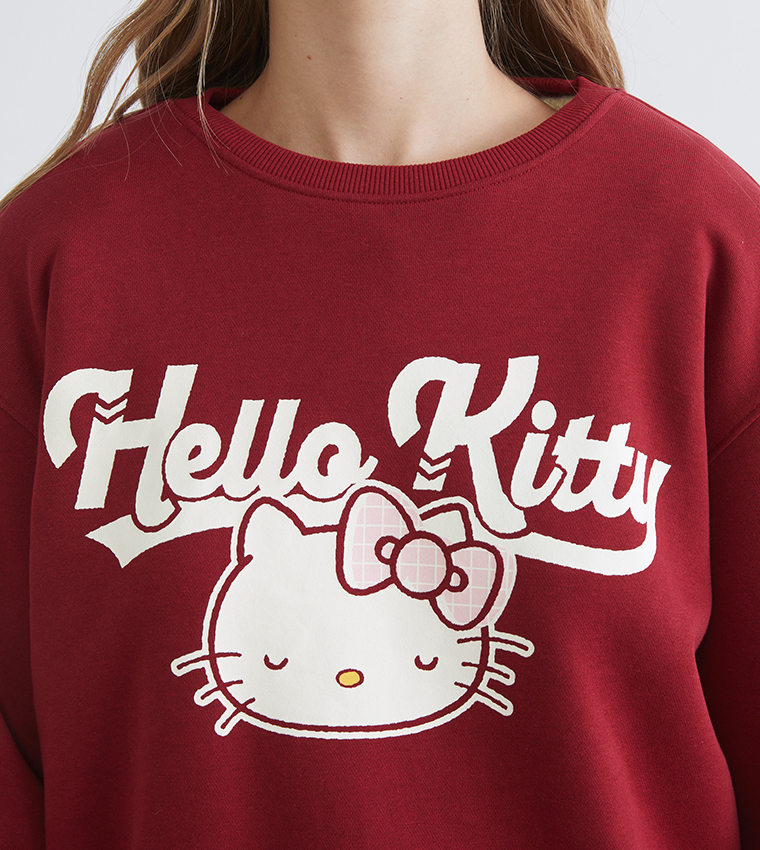 Hello Kitty Printed Thick Sweatshirt