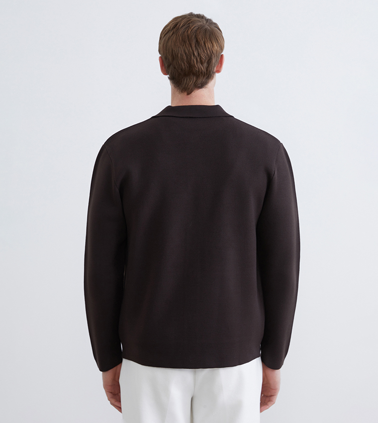 SOUTHBLUE Solid Long Sleeves Cardigan