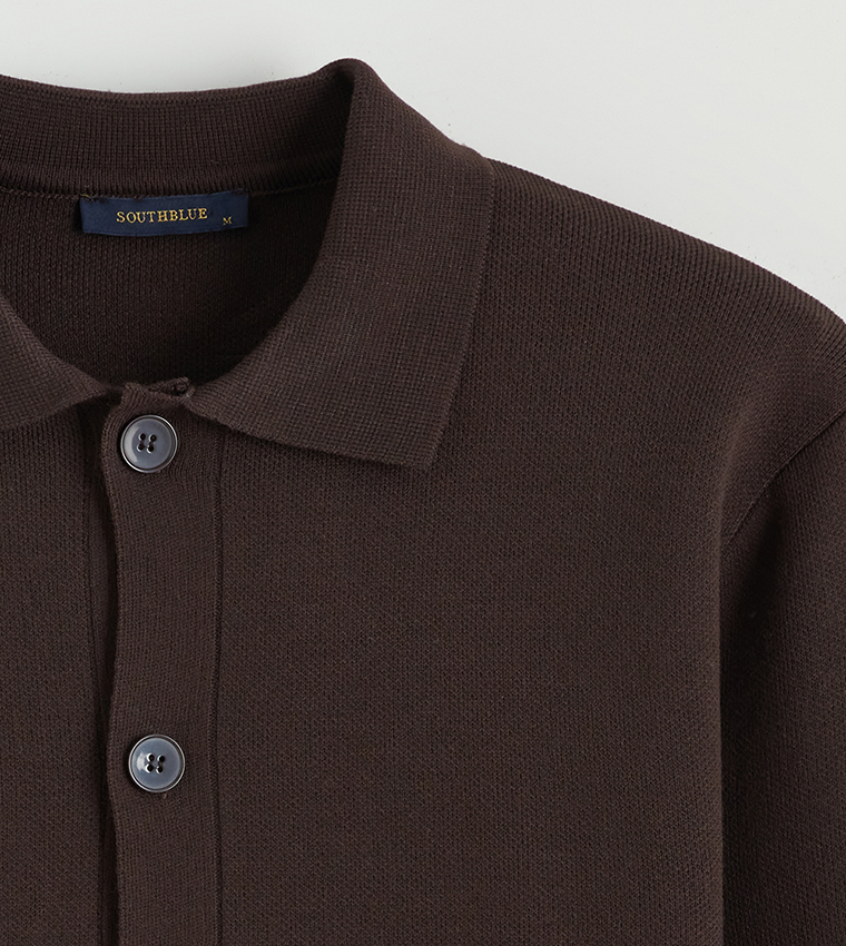 SOUTHBLUE Solid Long Sleeves Cardigan