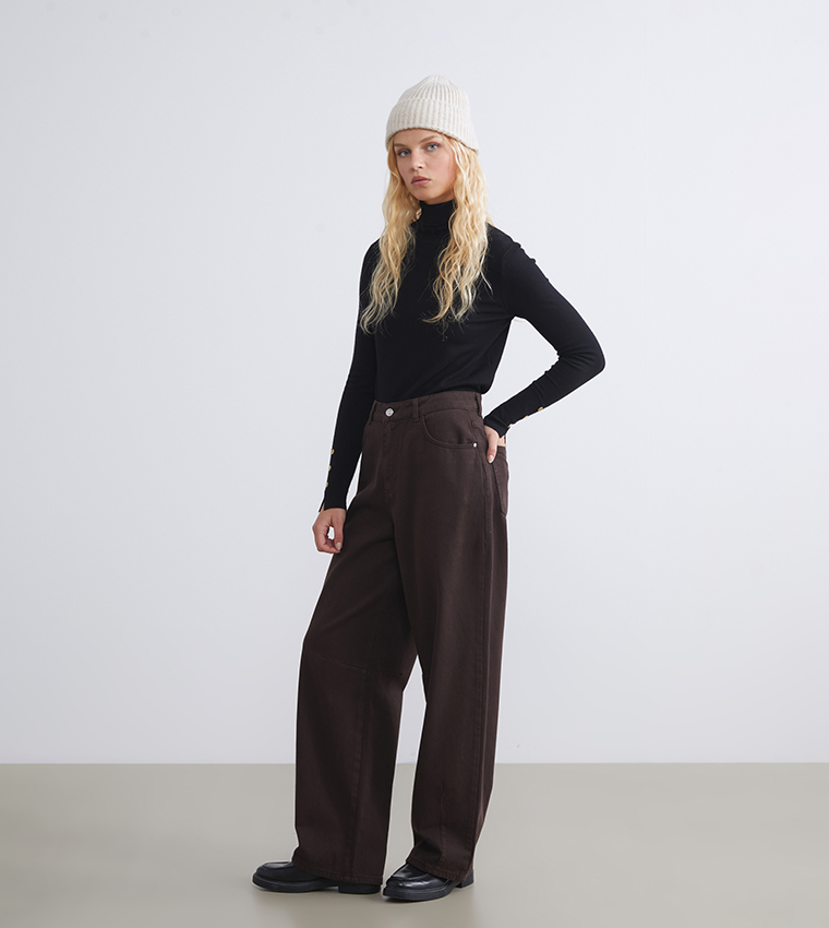 Faded High-Rise Baggy Jeans