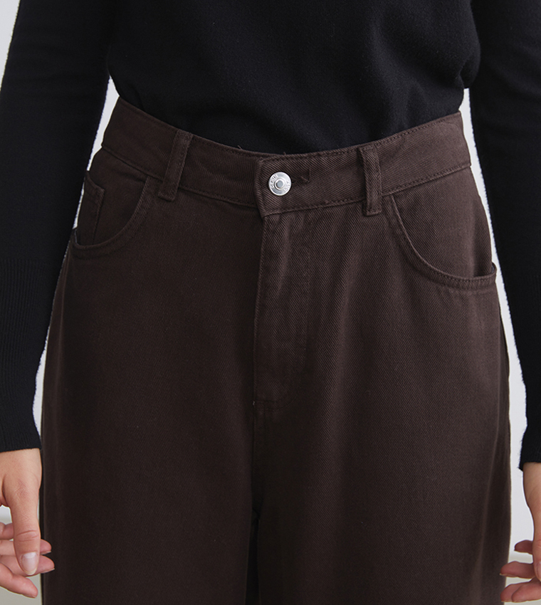 Faded High-Rise Baggy Jeans