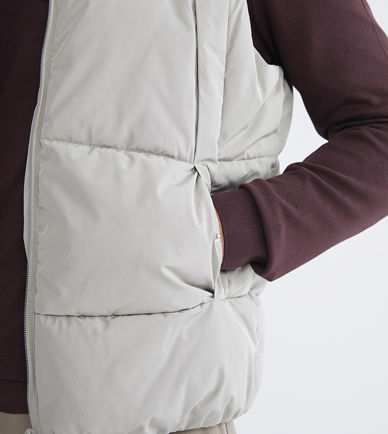 Regular Fit Hooded Puffer Gilet