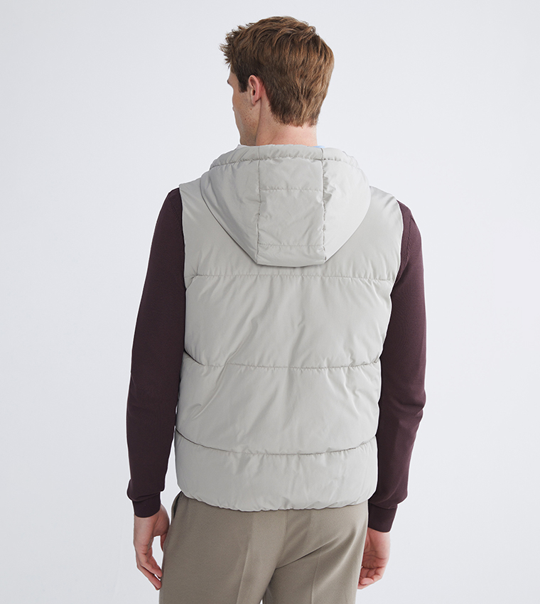 Regular Fit Hooded Puffer Gilet