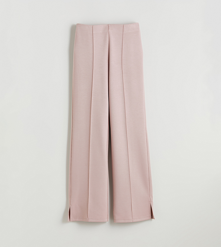 بنطال جيرسيه سادة بخصر مرن 