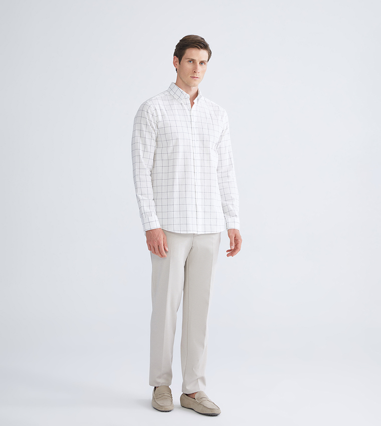 Plaid Regular Fit Long Sleeves Shirt