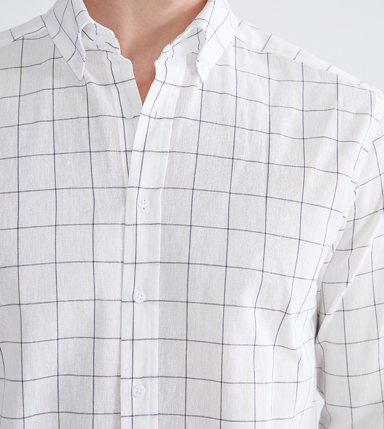 Plaid Regular Fit Long Sleeves Shirt