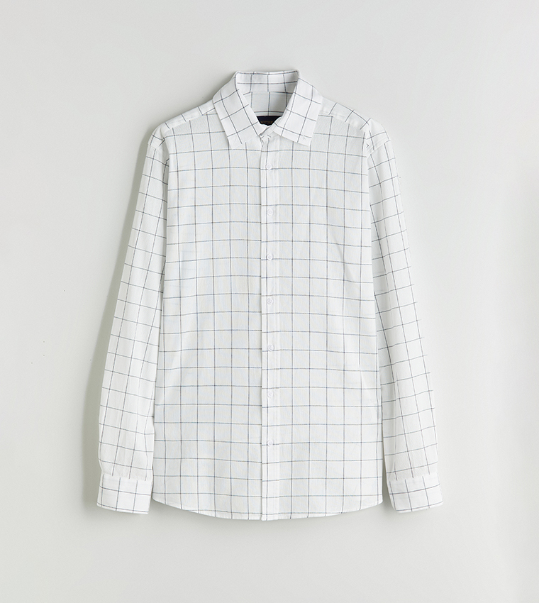 Plaid Regular Fit Long Sleeves Shirt