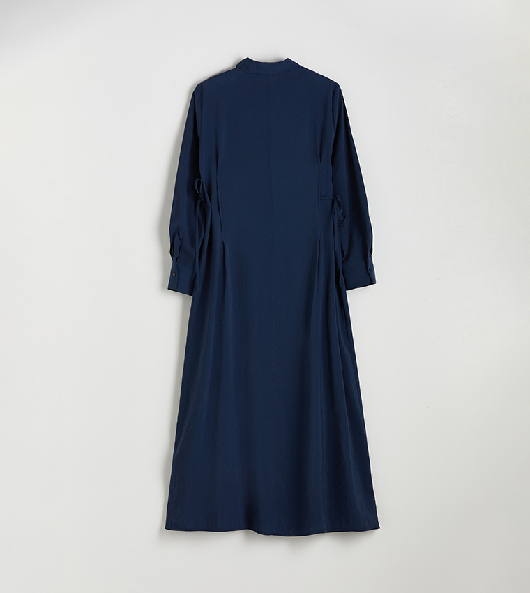Modal Blend Long Sleeves Shirt Dress