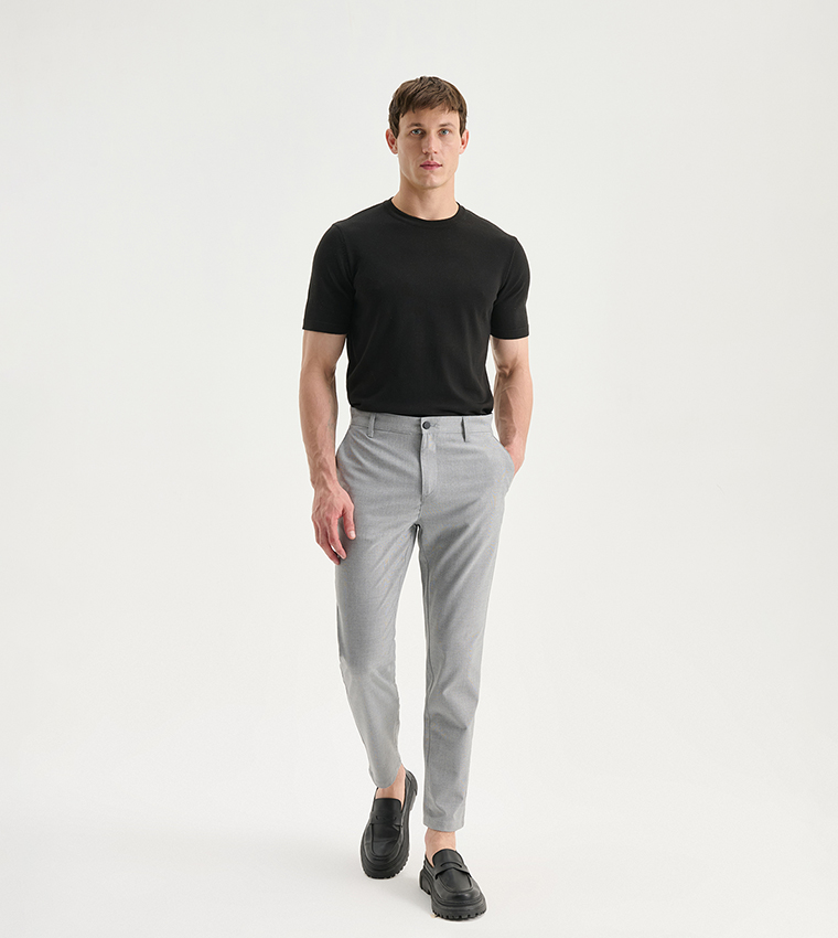 Mid Rise Slim Fit Trousers