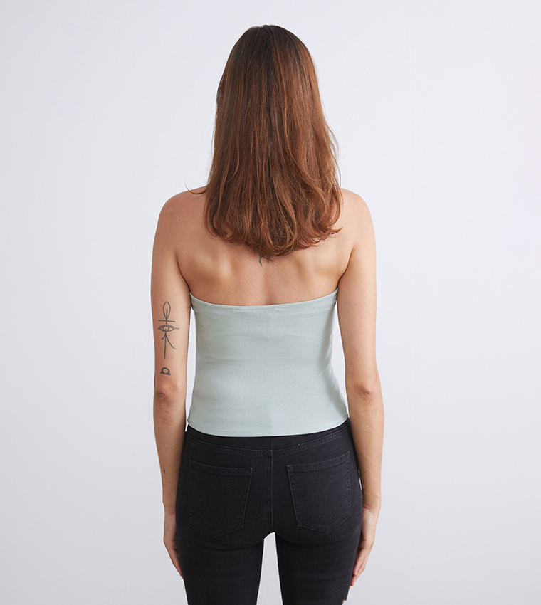Ribbed Halterneck Top