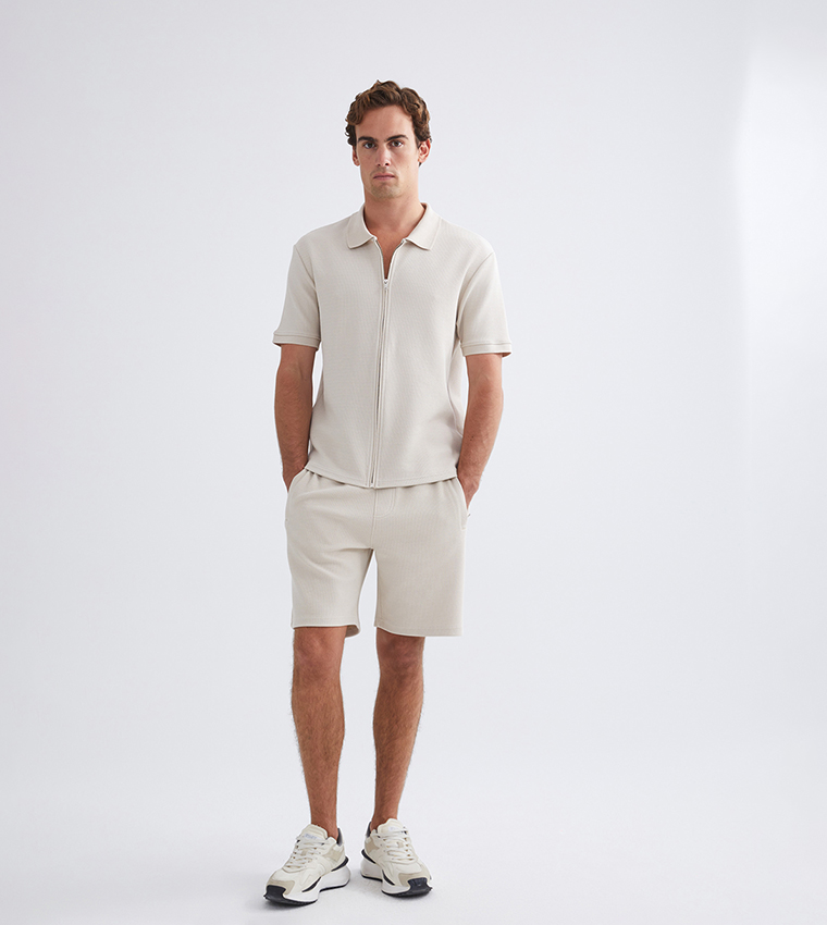 Drawstring Waist Casual Shorts