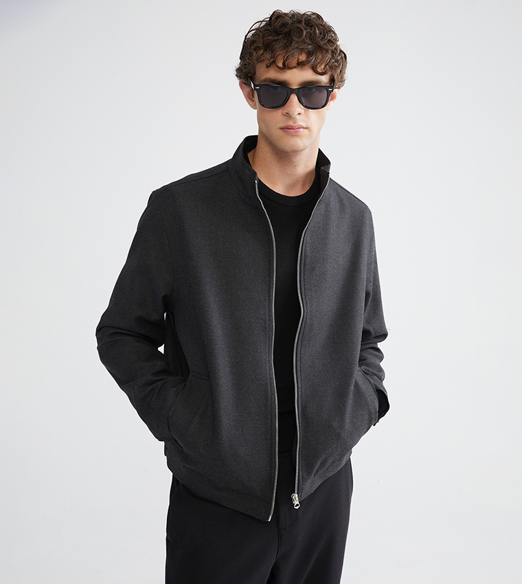 Zippered Long Sleeves Jacket