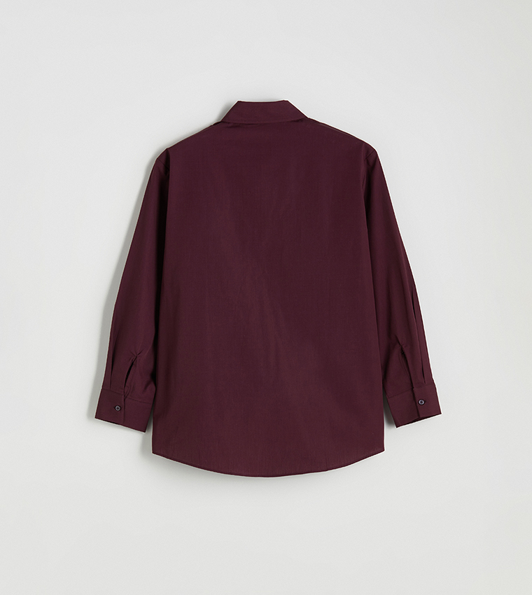 Solid Oversized Poplin Shirt Tunic