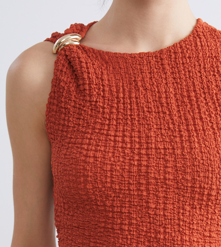 فستان بوديكون ميدي مزموم