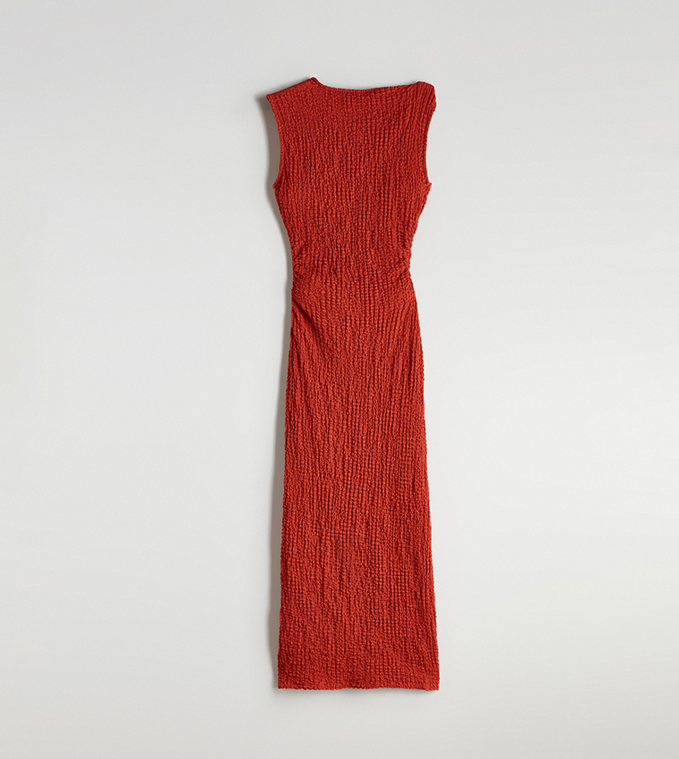 فستان بوديكون ميدي مزموم