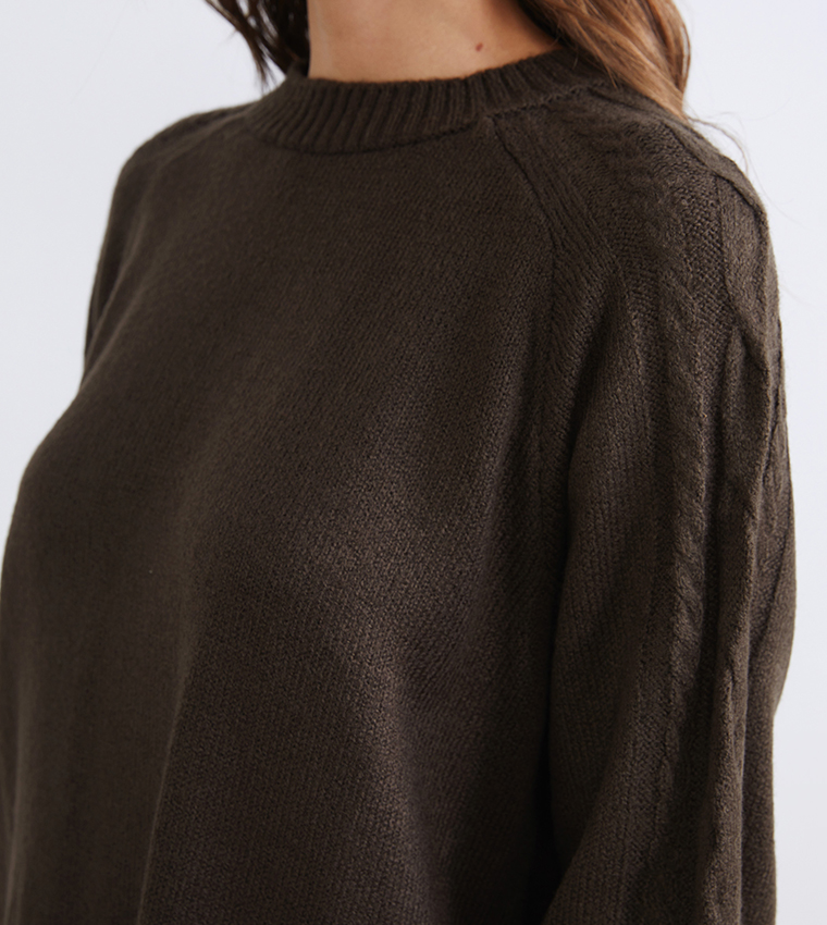Crew Neck Knit Tunic
