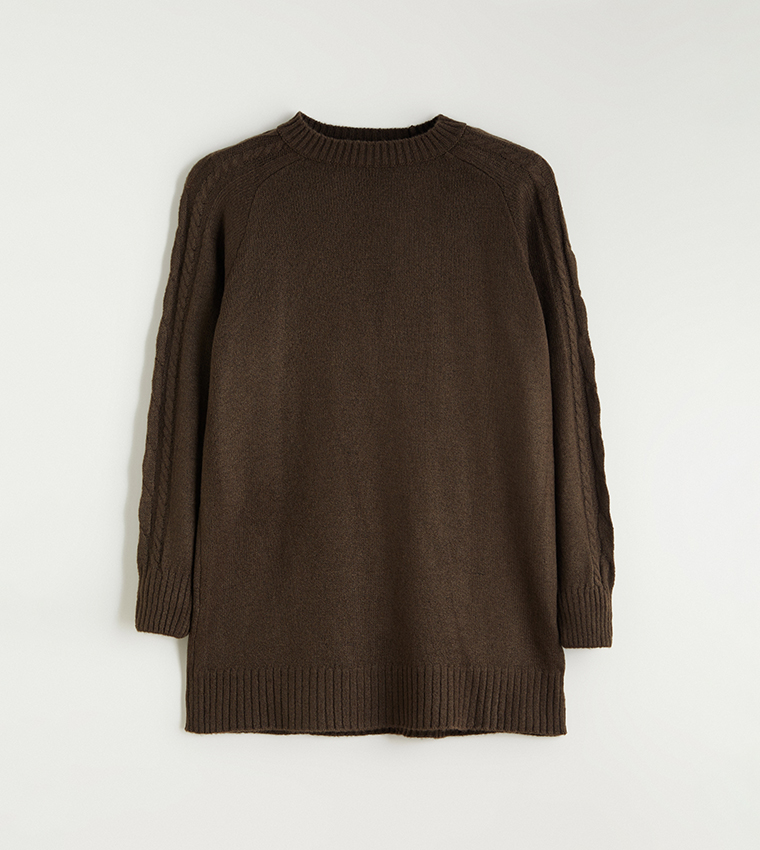 Crew Neck Knit Tunic