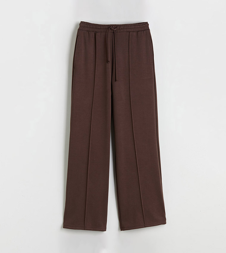 Drawstring Waist Wide Leg Sweatpants