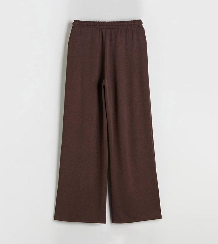 Drawstring Waist Wide Leg Sweatpants