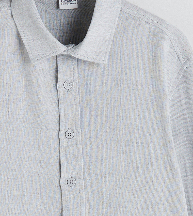 Textured Long Sleeves Shirt