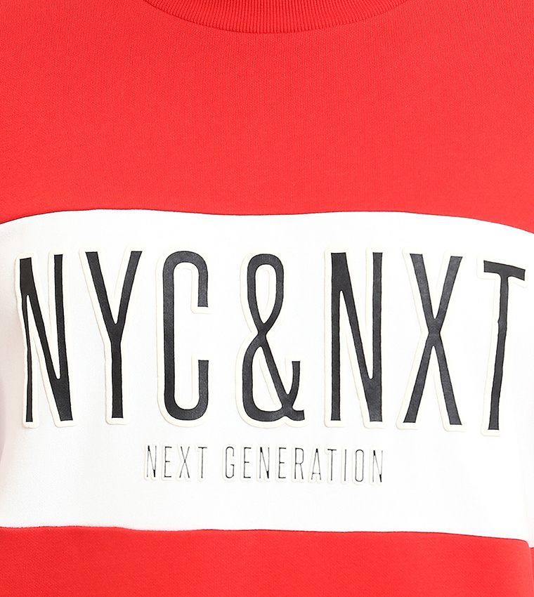 سويتشيرت رجالي بقبة مستديرة وطبعة