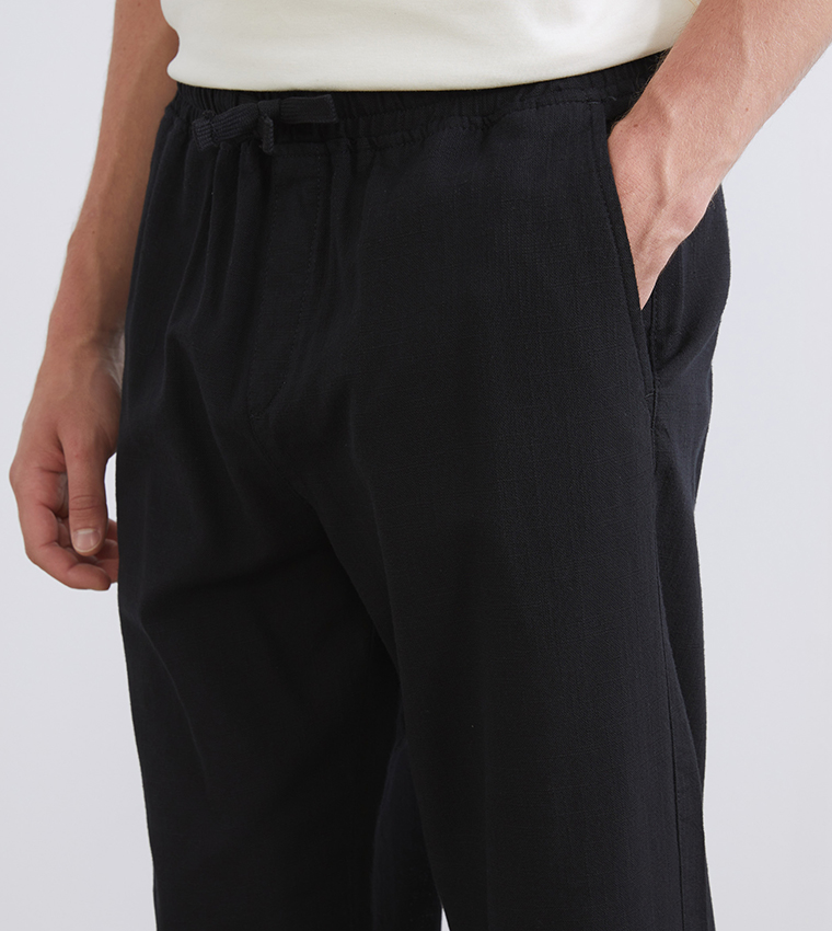 Solid Straight Fit Pants
