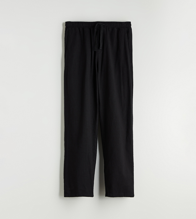 Solid Straight Fit Pants