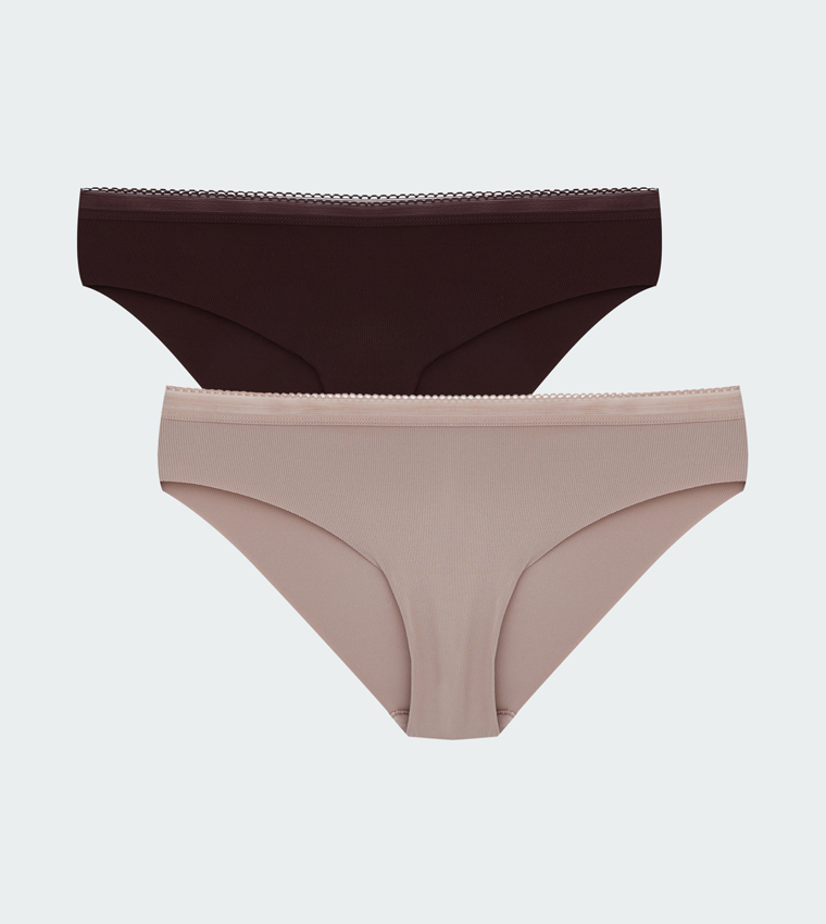 سروال بيكيني سادة - قطعتين 