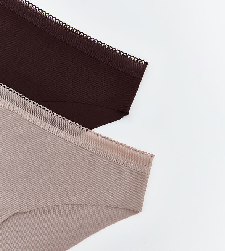 سروال بيكيني سادة - قطعتين 