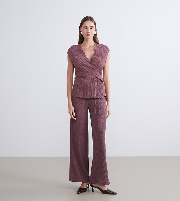 بنطال بخصر مرن 