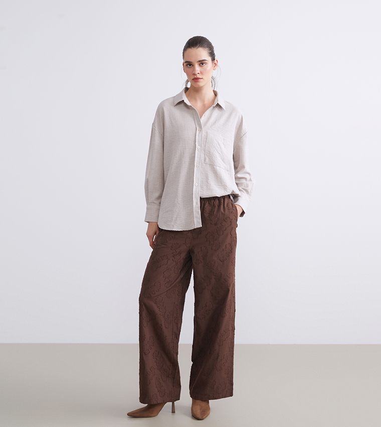 بنطال جاكار بخصر مرن