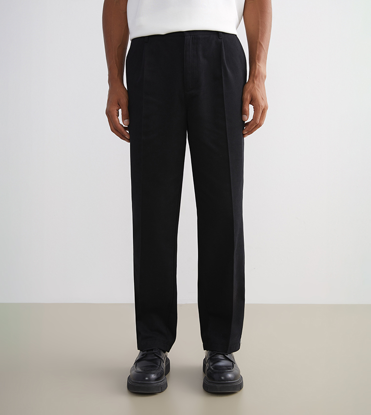 VISION Solid Standard Fit Trousers
