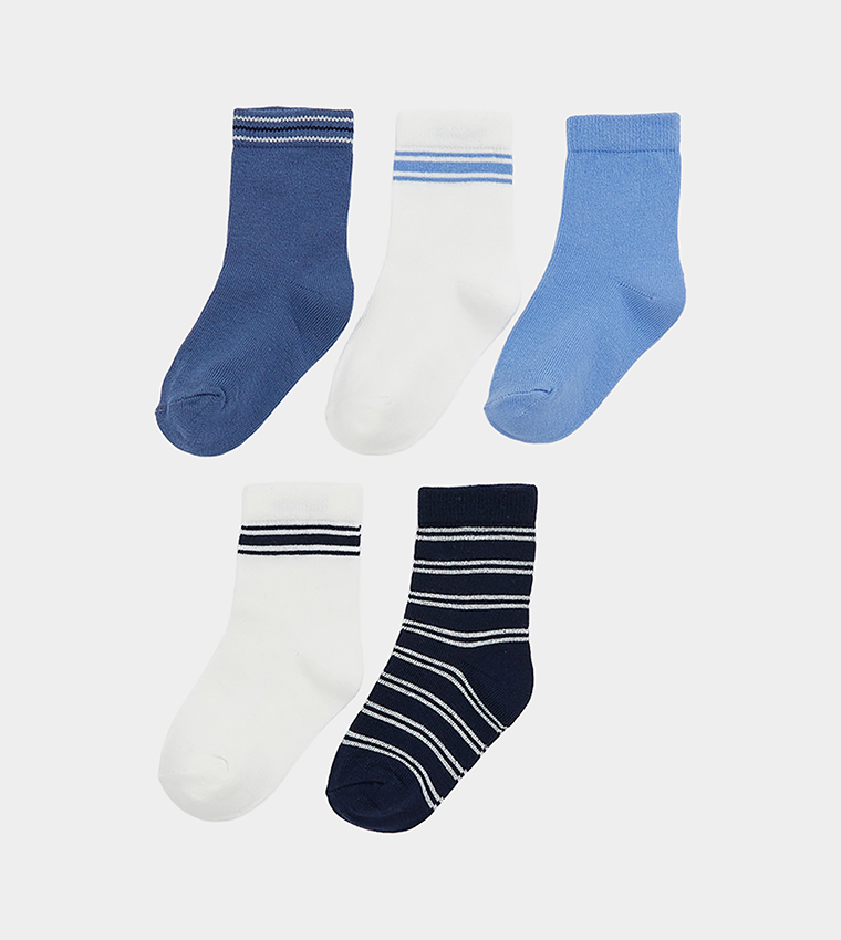 Pack of 5 Striped Crew Socks