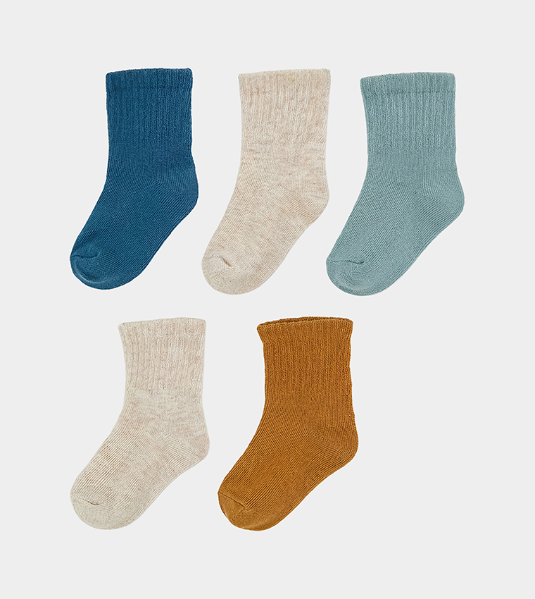 Pack of 5 Solid Crew Socks