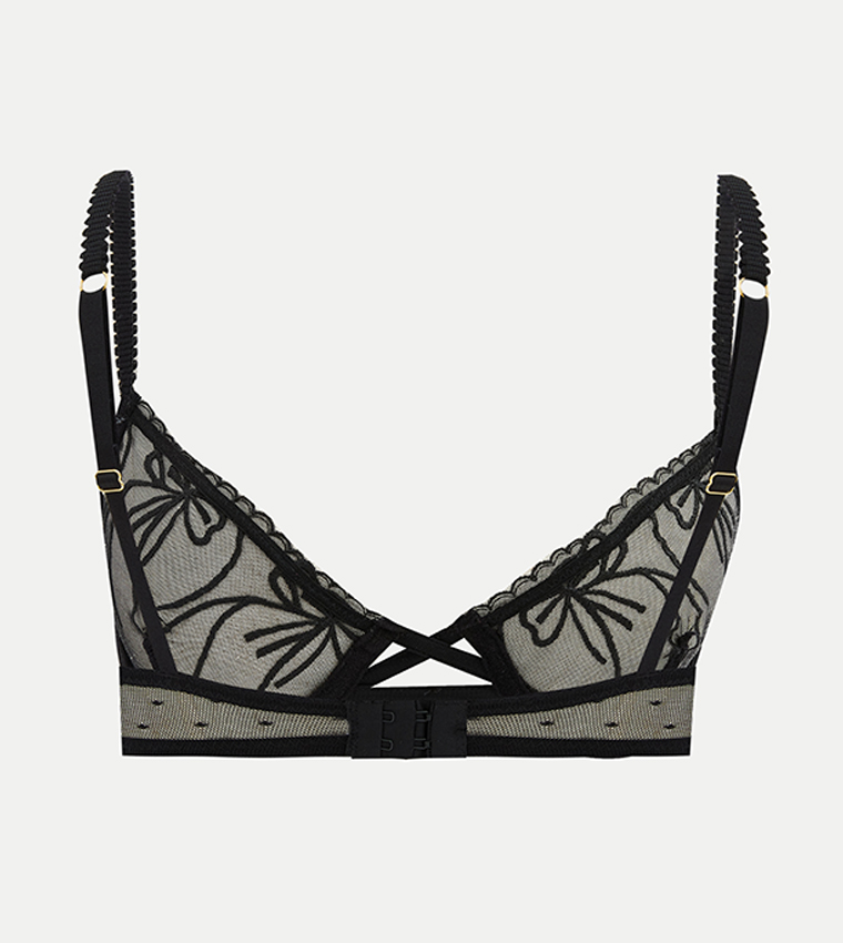 Embroidered Underwired Non-Padded Bra