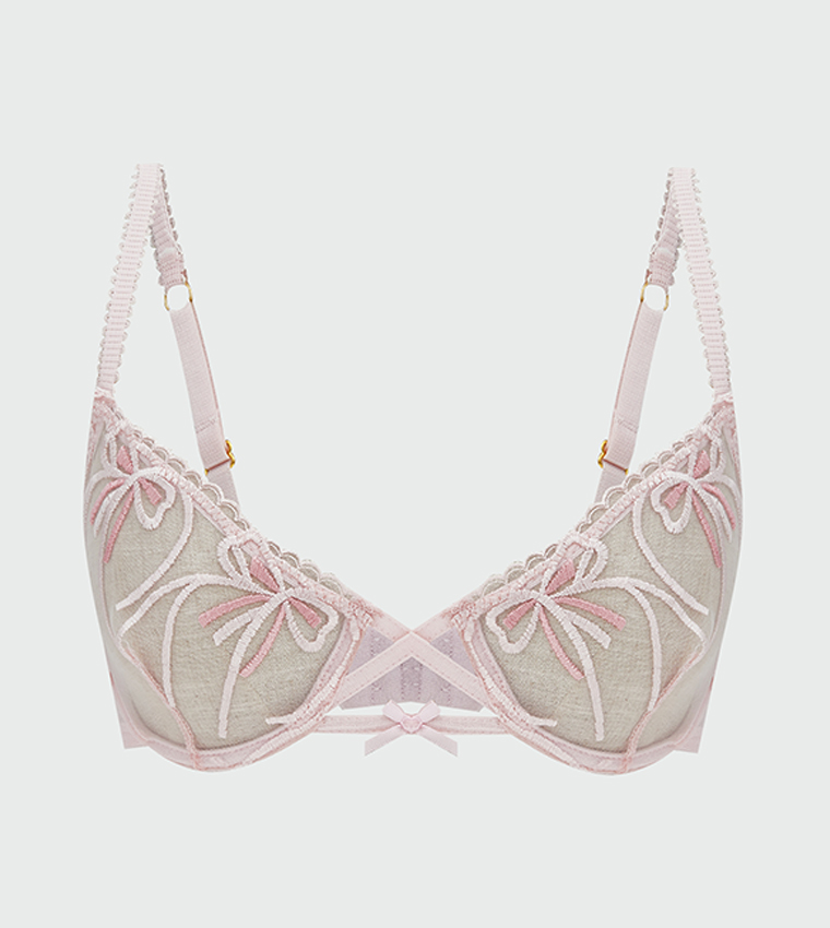 Embroidered Underwired Non-Padded Bra
