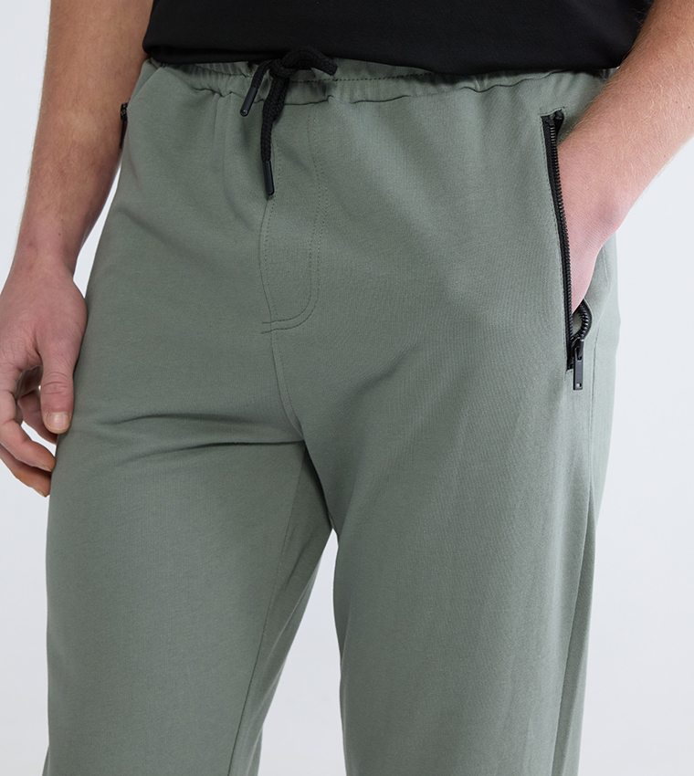 Drawstring Waist Regular Fit Joggers
