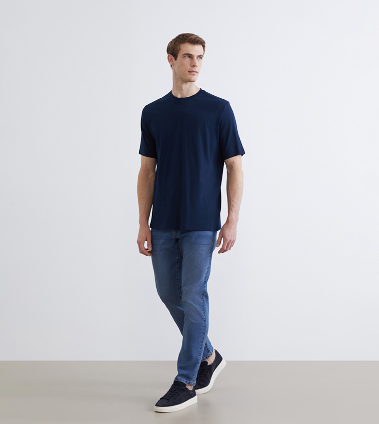 779 Washed Mid Rise Straight Fit Jeans