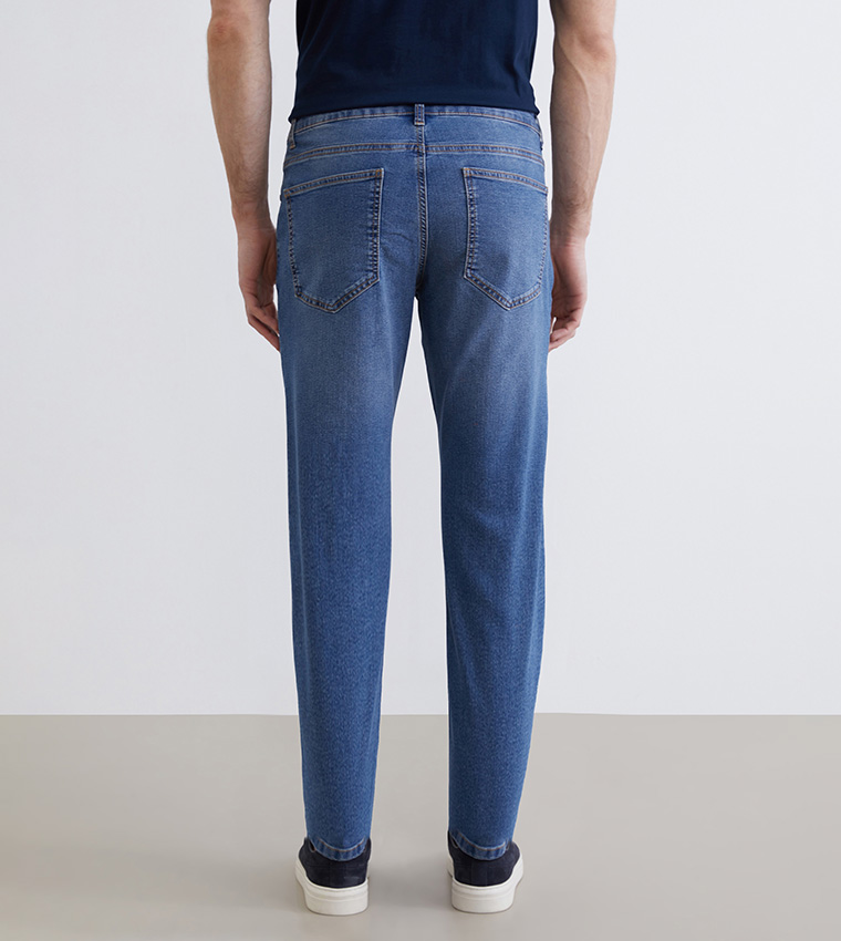 779 Washed Mid Rise Straight Fit Jeans