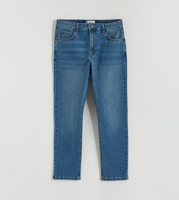 779 Washed Mid Rise Straight Fit Jeans
