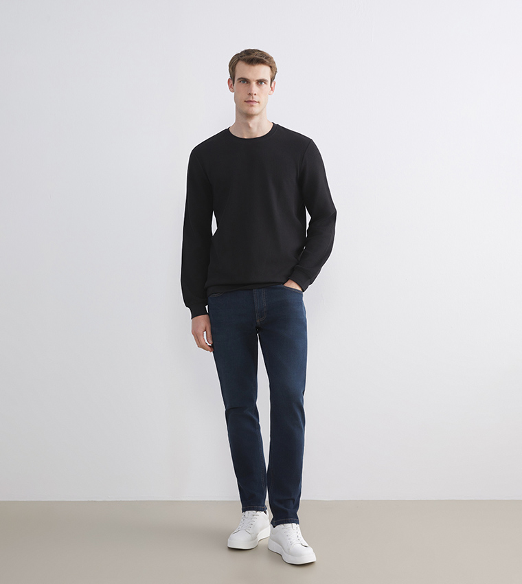 779 Washed Mid Rise Straight Fit Jeans