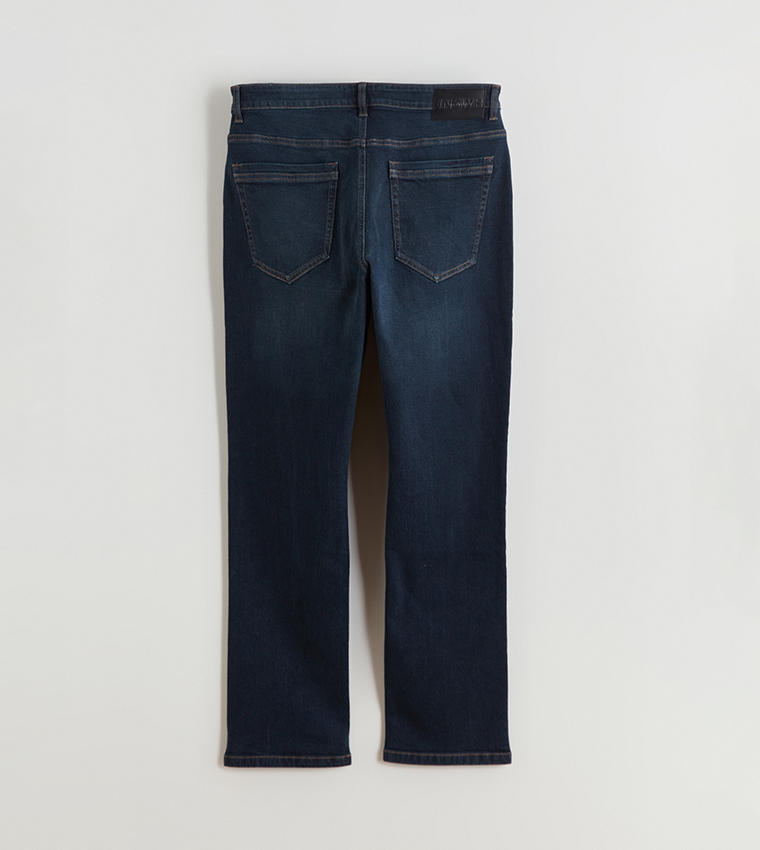779 Washed Mid Rise Straight Fit Jeans