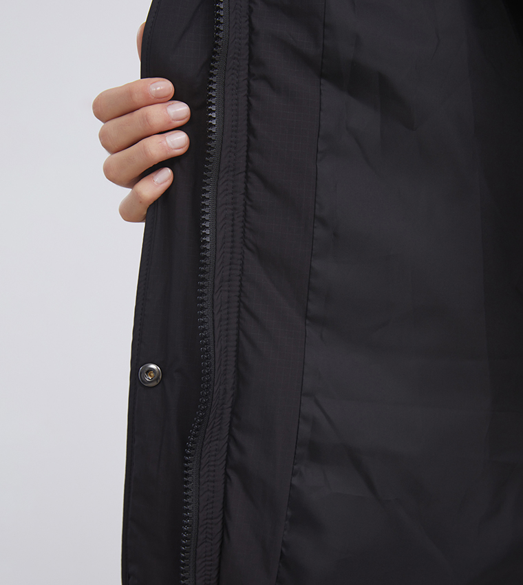 Quilted Long Sleeves Hooded Jacket