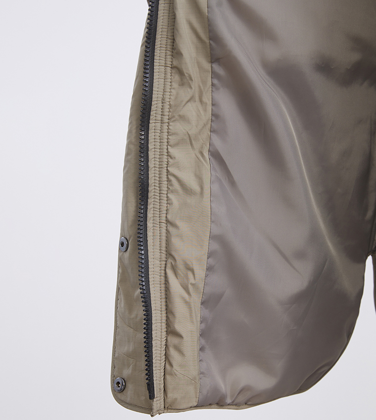 Quilted Long Sleeves Hooded Jacket